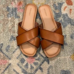 Old Navy criss cross faux leather sandals